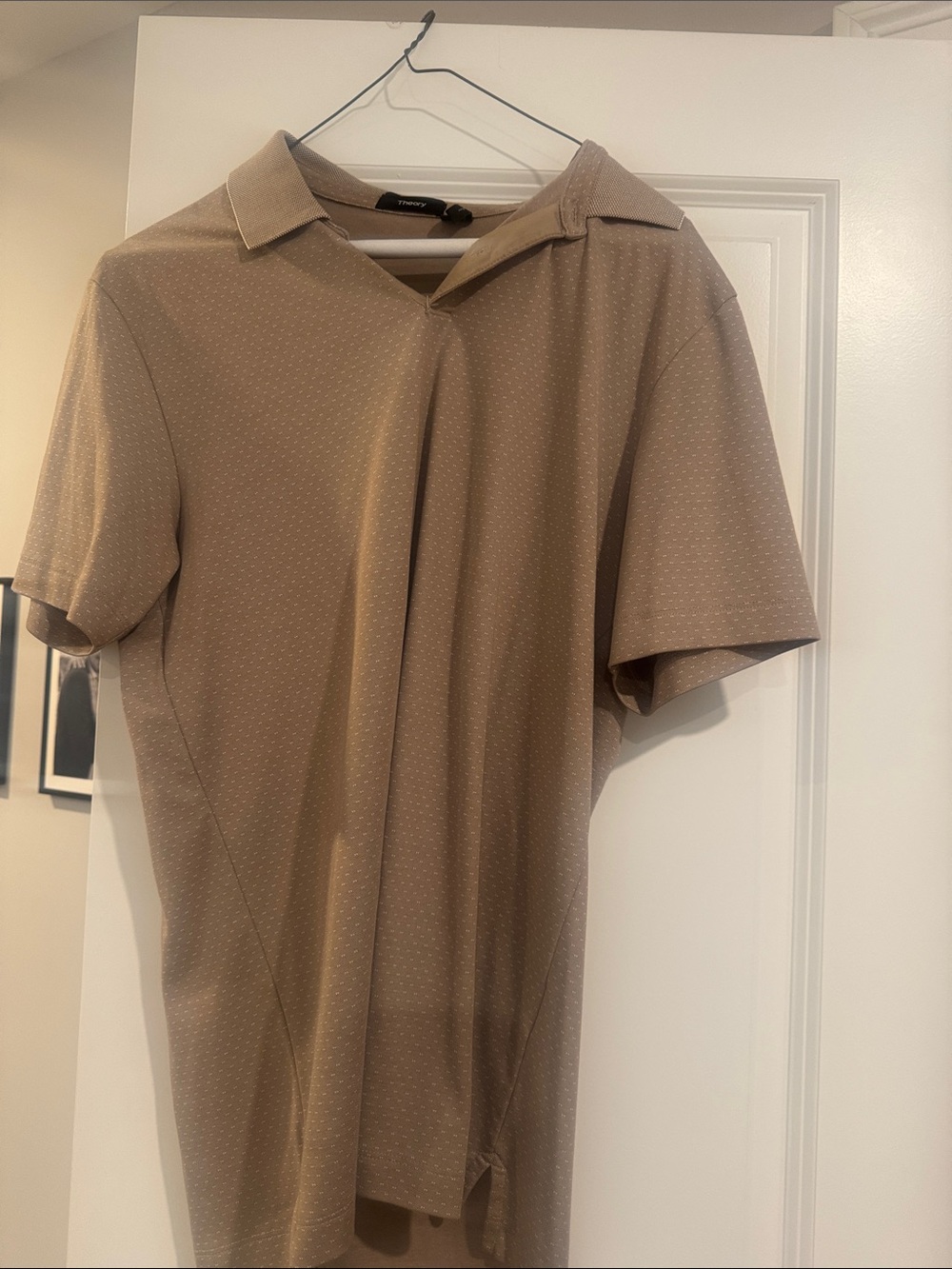 Theory Men's Polo Shirt in Taupe